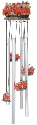 Wind Chime Round Top Fire Truck Hanging Garden Porch Decoration Decor