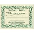 Certificate of Baptism by