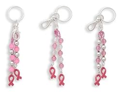 Asst. Pink Ribbon Breast Cancer Awareness Keychain Purse Charm