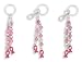 PINK RIBBON BREAST CANCER BEADED KEY CHAIN Purse Charm