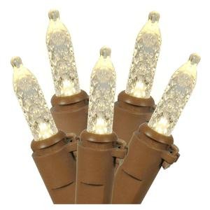 Vickerman 70 Light Brown Wire Warm White LED M5 Christmas Light String Color - White Vickerman 70 Light Brown Wire Warm White LED M5 Christmas Light String Color - White
