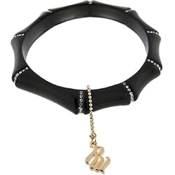 ROCAWEAR Yellow Gold Plated RW FLAME DISC Charm Bracelet