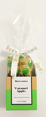 5.6oz See's Candies Caramel Apple Lollypops, Pack of 1