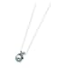 Sterling Silver Marcasite and Synthetic Gray Pearl Necklace with 18 inch Sterling Silver chain