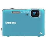 Samsung AQ100 - Digital camera - compact - 12.2 Mpix - optical zoom: 5 x - supported memory: SD, SDHC - blue