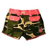 Girls Camo Shorts, Green - Available in Various Sizes