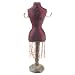 Silk Burgundy Corset Ringholder Large