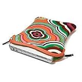 Built E-LS15-FRF 15-Inch French Bull Rainbow Flower Pattern Laptop Sleeve