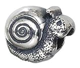 Genuine Zable (TM) Product. 925 Sterling Silver Snail Bead Charm. 100% Satisfaction Guaranteed.