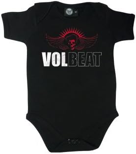 Littlerockstore Unisex Baby Volbeat Onesie Metal Skullwing 3 - 6 Months Black