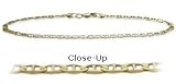 10 K Yellow Gold Flat Gucci Style 10 Inch Anklet