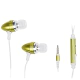 GTMax Micro USB to 3.5mm Headset Audio Adapter + Green 3.5mm Metal Stereo H ....