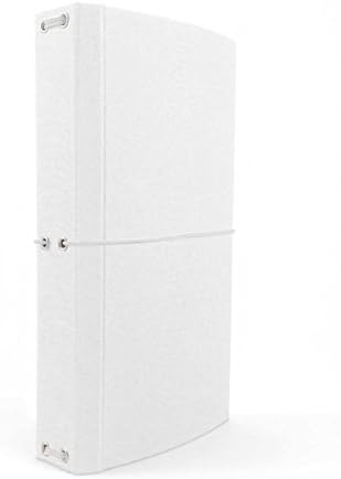 CitriDori: Hard Cover Traveler's Notebook in Snow. Refillable Journal with Pen Loop by Citrus Book Bindery