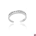 Sterling Silver Toe Ring with Channel Set Simulated Diamond CZ
