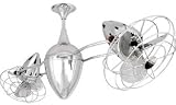 Matthews Fan AR Ruthiane Rotational Ceiling Fan, Black Nickel w/ Mahogany Blades
