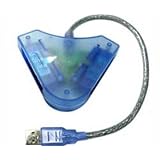PS PS2 USB Dual Controller to PC Adapter Converter ~ Generic