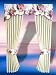 Dollhouse Miniature Cream Petite Roses Draperies