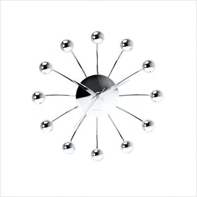 KARLSSON KA4058 Wanduhr Spider chrom D 30cm