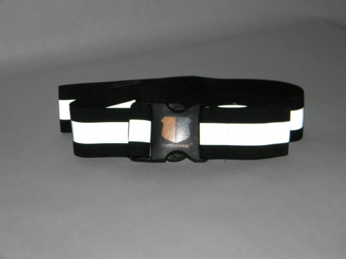 black reflective belt