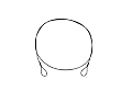 Stahlseil 1400x3mm schw. ohne Verbinder