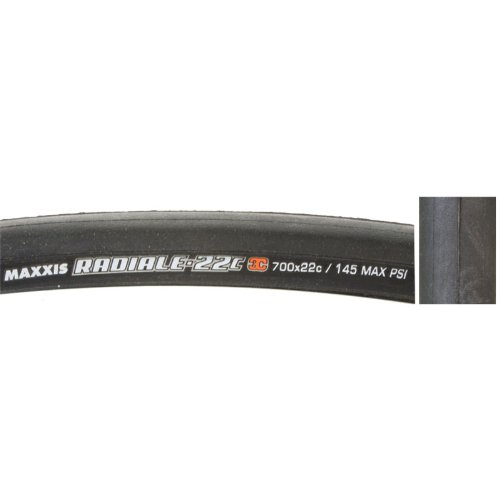 Maxxis Radiale Tire - 700 x 22, Folding, Black/Black Skin