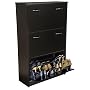 Venture Horizon Shoe Cabinet - Triple Black 4240BL (Black) (48"H x 30"W x 11 1/2"D)