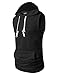 H2H Mens Fashion Slim Fit Sleeveless Hoodies with Big Front Pocket