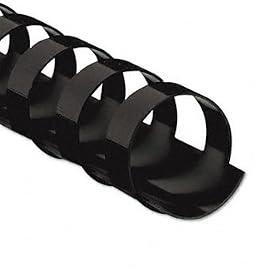 Plastic Comb Bindings, 5/8 Diameter, 120 Sheet Capacity, Black, 25 Combs/Pack