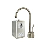 Quick & Hot Elite Series 1300 Watt 5/8 Gallon Stainless Steel Instant Hot Water Dispenser With Velosah Satin Nickel Faucet