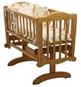 Saplings Glider Crib Antique Complete with Safety Mattress