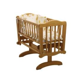 Saplings Glider crib - Natural - including mattress 90 x 40cm