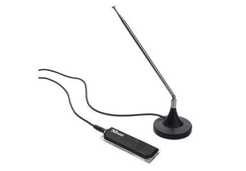 Trust Radio und TV DVBT-USB-Stick mit Antenne, kompakte einziehbare Antenne f&uuml;r PC und Notebooks