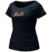Nike New York Mets Ladies Black Slub T-shirt