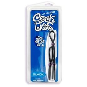 Silicone Cock Ties, Black