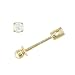 14K Yellow Gold 1/10 ctw Diamond Solitaire Earrings for Baby