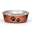 Loving Pets Bella Bowl Dog Dish Metallic Copper - X-Large