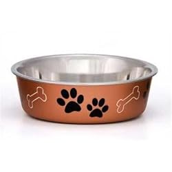 Loving Pets Bella Bowl Dog Dish Metallic Copper - X-Large