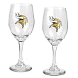 NFL Minnesota Vikings 14-Ounce Wine Glass (Set of Two)