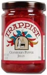 Trappist Cranberry Pepper Jelly - All Natural 12 oz. (Pack of 2)