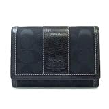 COACH コーチ スナップ付二折小銭財布 41572 BBKBK ブラック×ブラック