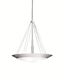 Kichler Lighting 3244NI Structures 3-Light Inverted Pendant, Brushed Nickel with Satin-Etched Glass Kichler Lighting 3244NI Structures 3-Light Inverted Pendant, Brushed Nickel with Satin-Etched Glass