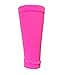CrossBones Sports Shin Guard Sleeves for Soccer (2 Pair Pack) (Neon Pink)