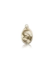 14kt Gold Madonna & Child Medal
