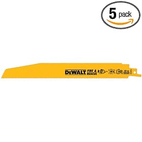 DEWALT DW4865 9-Inch 10TPI Demolition Bi-Metal Reciprocating Saw Blade - 5 Pack