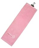 Ladies Trifold Golf Bag Towel - Pink