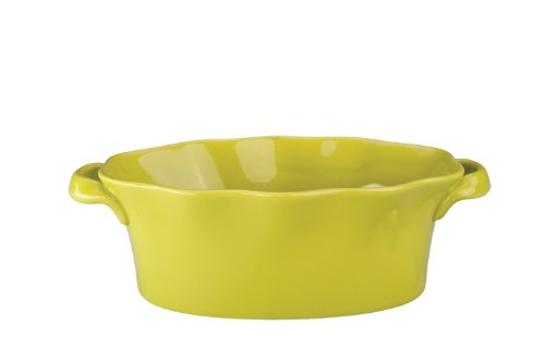 BIA Cordon Bleu Wavy Deep 1-1/2-Quart Oval Baker, Chartreuse