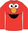 Sesame Street Elmo Face Red Long Sleeves Tee T-Shirt
