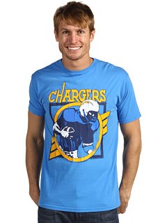 NFL Men's San Diego Chargers Vintage Crackle Short Sleeve Crew Tee (Blueberry, Large)