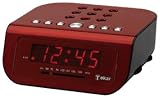 Toka&iuml; - LRE 127R - Radio R&eacute;veil - Ecran LED - Radio FM - Fonction Alarme - Rouge