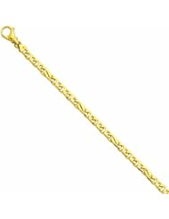 Genuine 14K Yellow Gold 6.2Mm Polished Fancy Link Bracelet 8 Inches 100% Satisfaction Guaranteed.